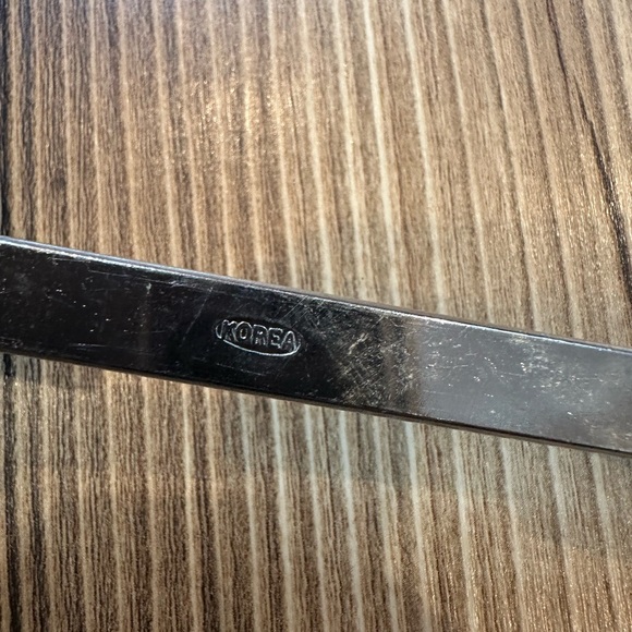 Vintage Black Slotted Serving Spoon Korea stainless steel - Picture 7 of 7